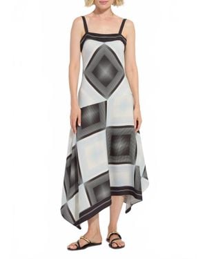 Lyssé Asymmetric Maxi Dress - Gray