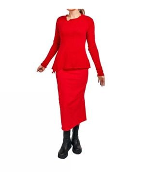 Rundholz Mainline Pullover Top - Red