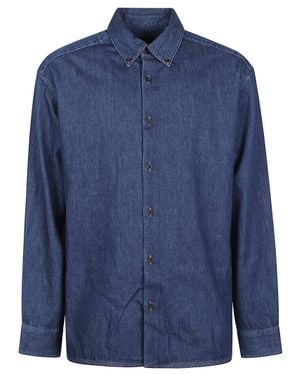 A.P.C. Mathias Denim Long-Sleeve Button-Down Shirt - Blue