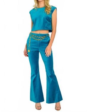 Elizabeth James The Label Tilda Flare Pants - Blue