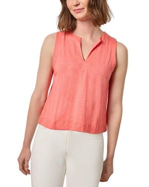Lilla P Pleat Back Split Neck Tank - Red