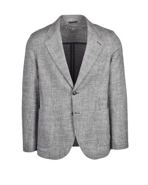Circolo 1901 Textured Stretch Cotton Jacket - Gray