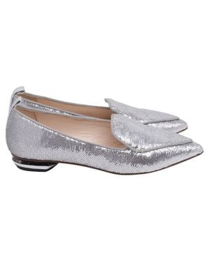 Nicholas Kirkwood Beya Pointed Ballet Flats - Gray