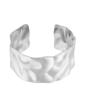 Sahira Jewelry Design Shira Hammered Cuff - Metallic
