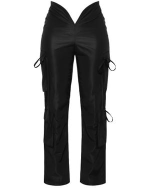 TRUEDAMES V Cut Cargo Pants - Black