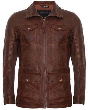 Infinity Leather Timber Safari Coat-Santa Cruz - Brown