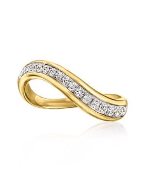 RS Pure By Ross-Simons Lab-Grown Diamond Wavy Ring - Metallic