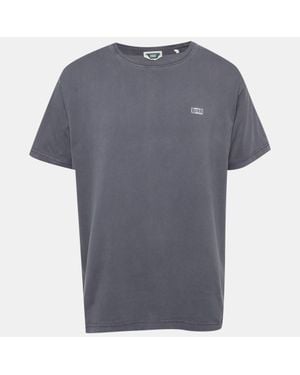 Kith Logo Print Jersey Crewneck T-Shirt - Gray