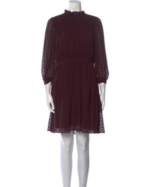 Rebecca Taylor Clip Dot Mini Dress - Red