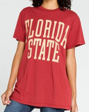 The Original Retro Brand Retro Florida State Boyfriend Tee - Red