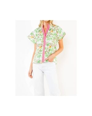 Thml Vacation Scene Print Top - Multicolor