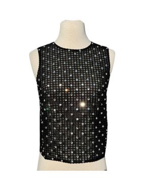 Endless Rose Shimmer Top - Black