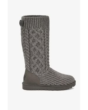 UGG Classic Cardi 1143702K Tall Boot Cable-Knit Pull-On Fzp503 - Black