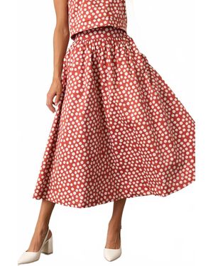 PROSPERINE® Thena Polka Dot Skirt - Red