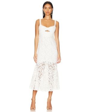 Saylor Lesli Midi Dress - White