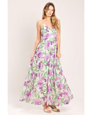 TRUEDAMES Garden Sweetheart Woven Maxi Dress - Pink