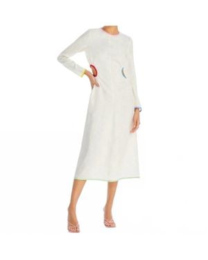 RHODE Thierry Linen Midi Dress - White