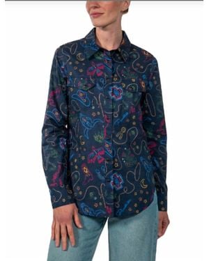 Pendleton The Gambler Top - Blue
