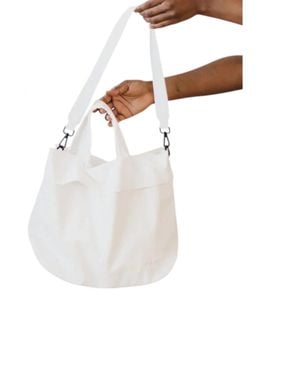 Pretty Simple Carrie Catch All Shoulder Tote Bag - White