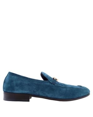 Jimmy Choo Marti Reverse Velvet Suede Loafers - Blue