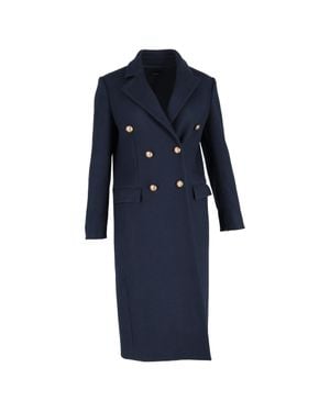 JOSEPH Double-Breasted Coat - Blue