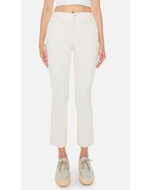 Mother The Hustler Patch Pocket Flood Pants - White