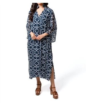 Holly Shae Design Maria Caftan Midi Dress - Blue