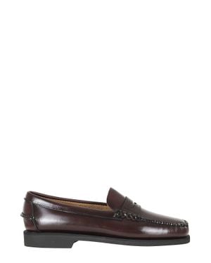 Sebago Burgundy Dan Po Lt Full-Grain Leather Moccasin Loafers - Brown