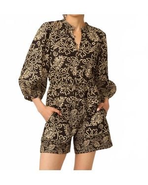 Gilner Farrar Iman Blouse Top - Black