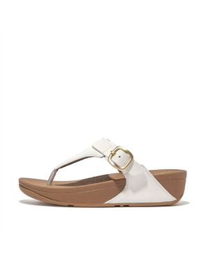 Fitflop Lulu Adjustable Leather Toe-Post Sandals - Brown