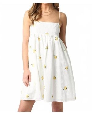 Olivaceous Sarah Floral Mini Dress - White