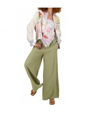 ME 369 Ariel Wide Leg Pants - Green