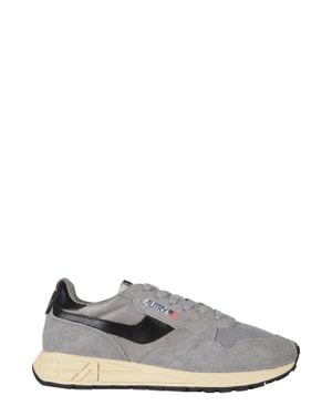 Autry Reelwind Low Leather Accents Nylon Sneakers - Gray