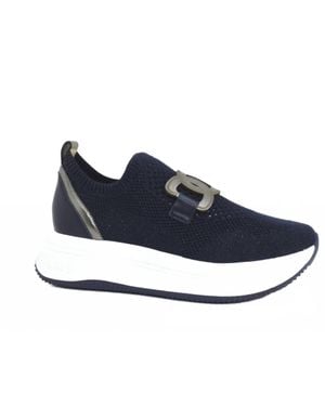 Softwaves Simone Athleisure Platform Slip-On Sneakers - Blue