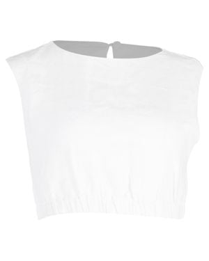 Reformation Sleeveless Cropped Top - White
