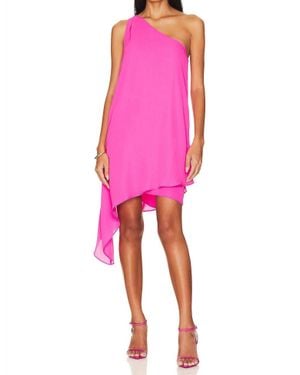 Krisa One Shoulder Mini Dress - Pink