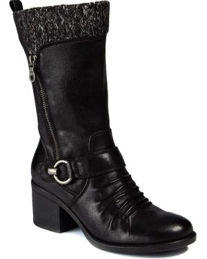 BareTraps Wylla Casual Round Toe Mid-Calf Boots - Black