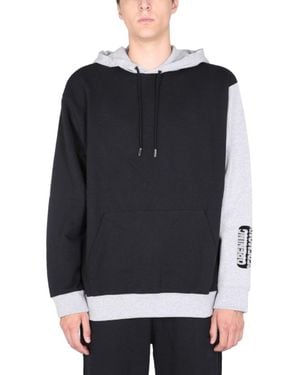 Opening Ceremony Color-Block Sweatshirt With Flocked Logo Detail - Black