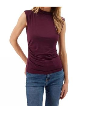 Kylie Paige Morgan Mock Neck Top - Purple