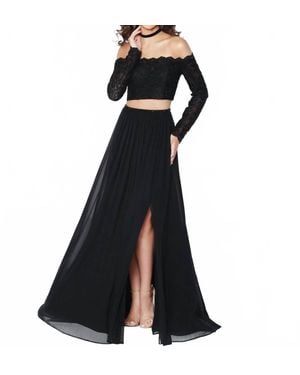 2Cute Longsleeve Prom Dress - Black
