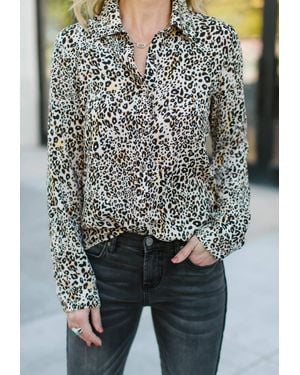 Pink Martini Printed Blouse - Gray