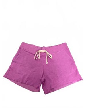 Monrow Drawstring Sweat Short - Purple