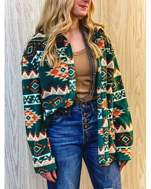 Love Tree The Reyzin Aztec Jacket - Blue