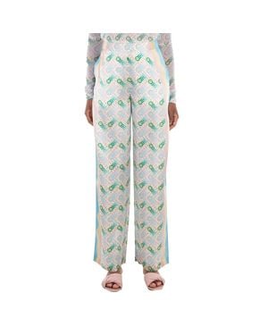 CASABLANCA Ladies Ping Pong Silk Pants - Green