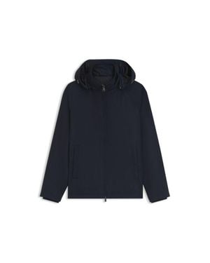 BOSS Regular-Fit Hooded Jacket With Water-Repellent Finish - Blue
