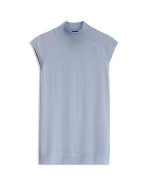 BOSS Sleeveless Mock-Neck Sweater - Blue