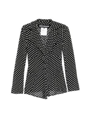 Junya Watanabe Polka-Dot Ruffled Jacket - Black