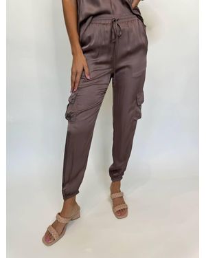 River + Sky Eco-Satin Harlow Pants - Brown