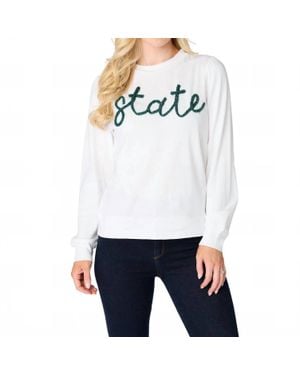 Stewart Simmons Script Long Sleeve Top - White