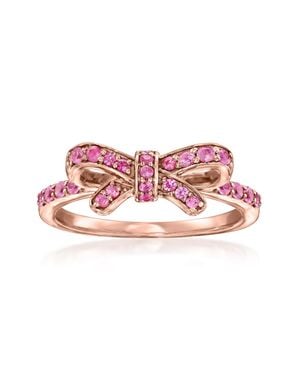Ross-Simons Sapphire Bow Ring - Pink